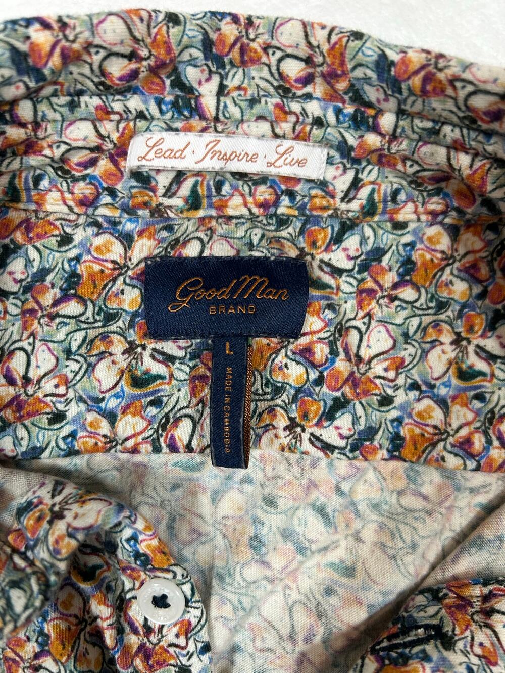 Men's Large Button Up Shirt by Good Man Soft Fabric XC